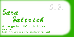 sara haltrich business card